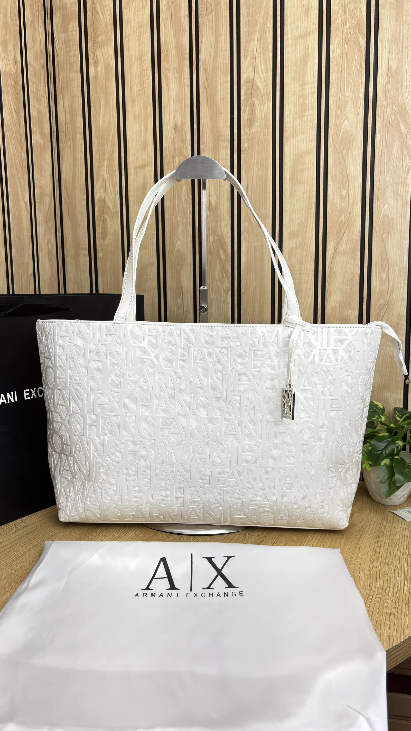 ARMANI EXCHANGE PRINT TOTE BAG