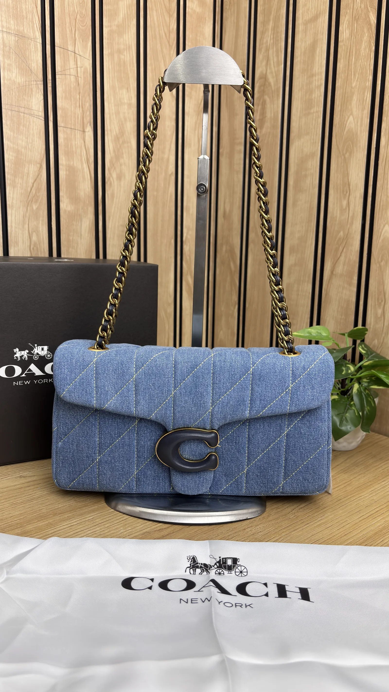 COACH QUILTED TABBY IN DENIM