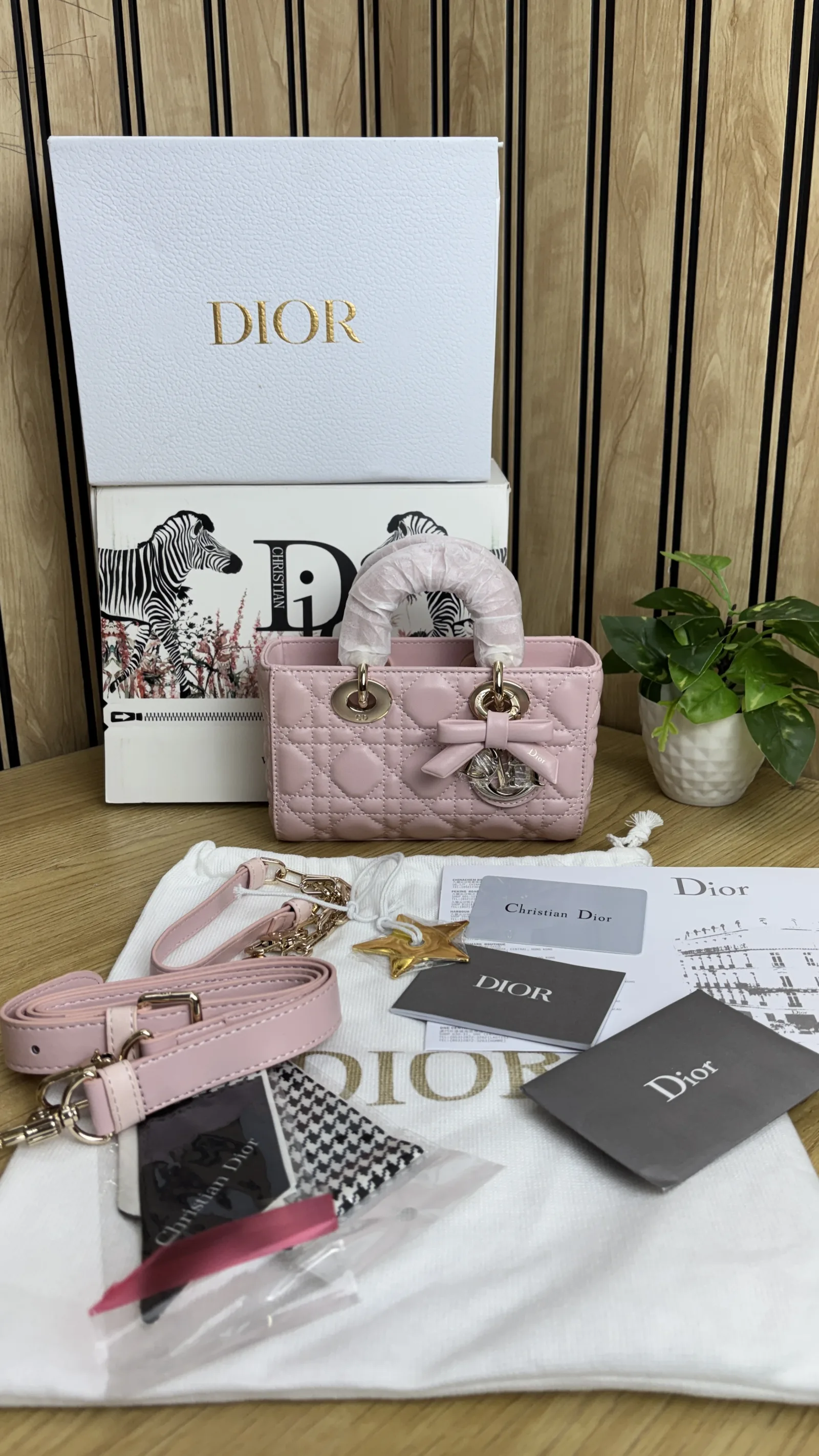 DIOR D JOY MINI BAG WITH BOW