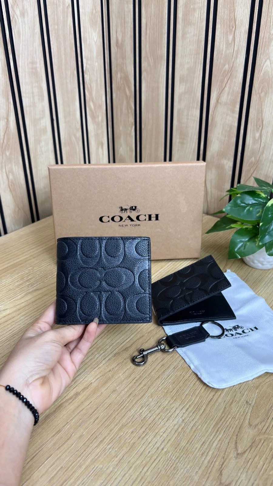 COACH COMBO SET OF WALLET - CARD HOLDER - KEYRING