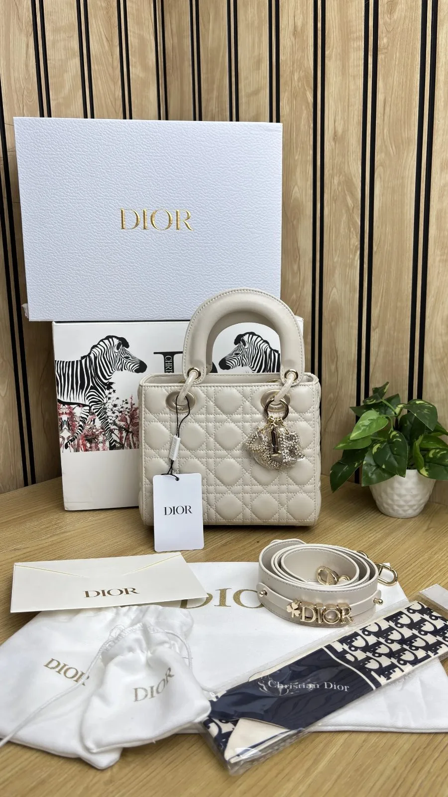 LADY DIOR STUDDED LOGO IN STOCK